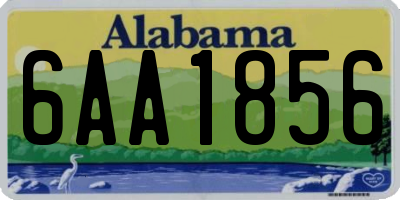 AL license plate 6AA1856
