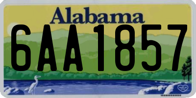 AL license plate 6AA1857