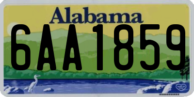 AL license plate 6AA1859