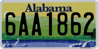 AL license plate 6AA1862