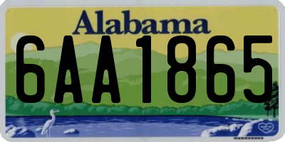 AL license plate 6AA1865