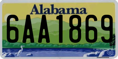 AL license plate 6AA1869