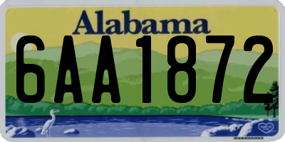 AL license plate 6AA1872