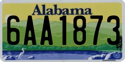 AL license plate 6AA1873