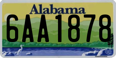 AL license plate 6AA1878