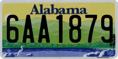 AL license plate 6AA1879