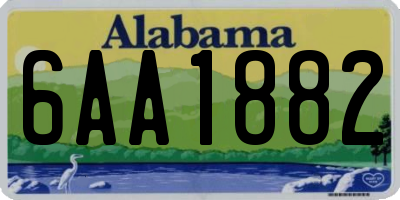 AL license plate 6AA1882