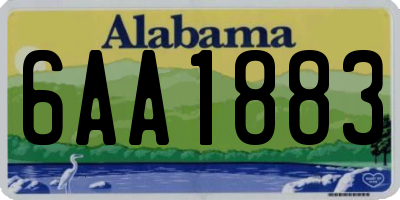 AL license plate 6AA1883
