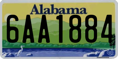 AL license plate 6AA1884