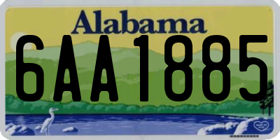 AL license plate 6AA1885