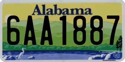 AL license plate 6AA1887