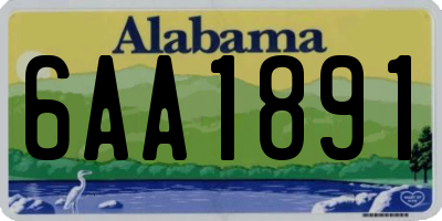 AL license plate 6AA1891