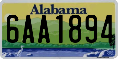 AL license plate 6AA1894