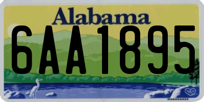 AL license plate 6AA1895