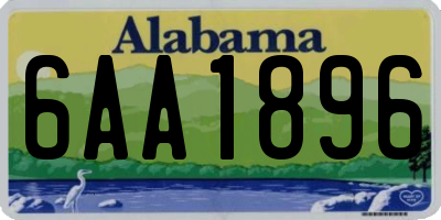 AL license plate 6AA1896