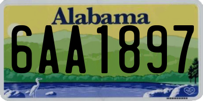 AL license plate 6AA1897