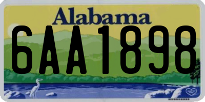 AL license plate 6AA1898