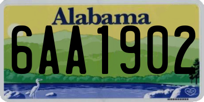 AL license plate 6AA1902