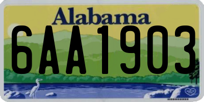 AL license plate 6AA1903
