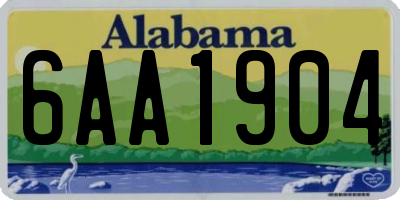 AL license plate 6AA1904