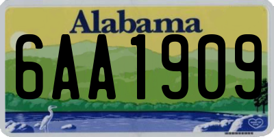 AL license plate 6AA1909