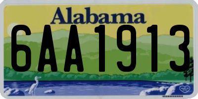 AL license plate 6AA1913