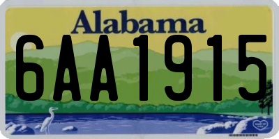 AL license plate 6AA1915