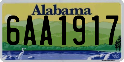 AL license plate 6AA1917