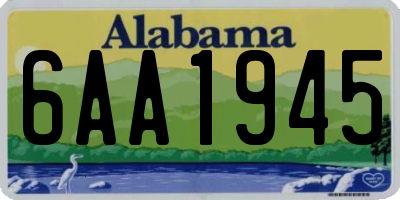 AL license plate 6AA1945