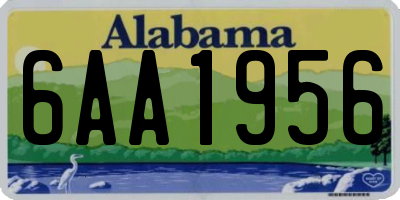 AL license plate 6AA1956