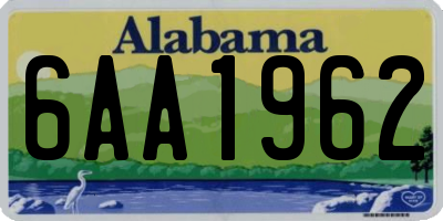 AL license plate 6AA1962
