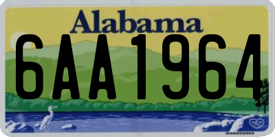 AL license plate 6AA1964