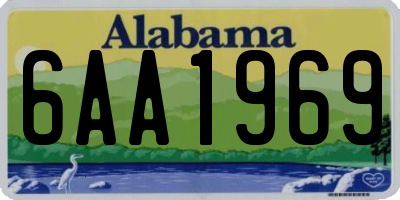 AL license plate 6AA1969