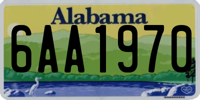 AL license plate 6AA1970