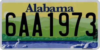 AL license plate 6AA1973