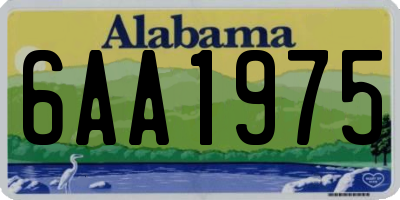 AL license plate 6AA1975
