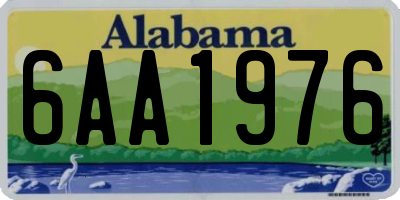 AL license plate 6AA1976