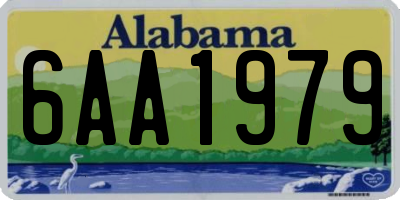 AL license plate 6AA1979