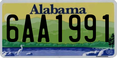 AL license plate 6AA1991