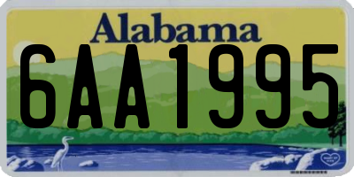 AL license plate 6AA1995