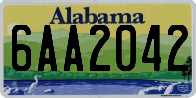 AL license plate 6AA2042