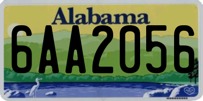 AL license plate 6AA2056