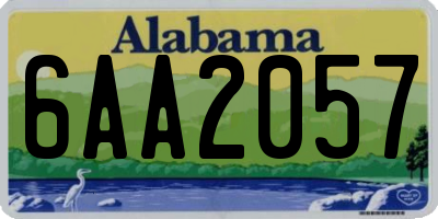 AL license plate 6AA2057