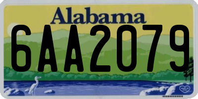 AL license plate 6AA2079