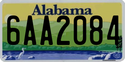 AL license plate 6AA2084