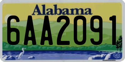 AL license plate 6AA2091