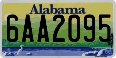 AL license plate 6AA2095