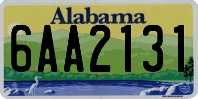 AL license plate 6AA2131