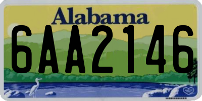 AL license plate 6AA2146