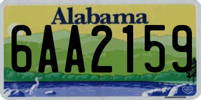 AL license plate 6AA2159
